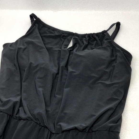 Aqua Green Swimsuit UPF 50 High Neck Swim Romper with Pockets One Piece Size XL - Picture 10 of 11